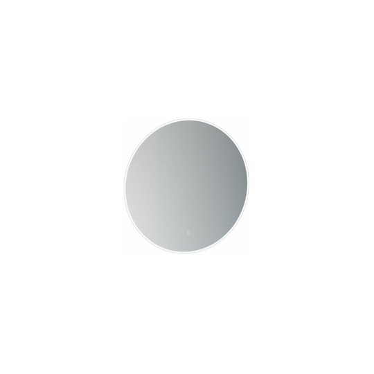 Saneux - Oska Round Illuminated Led Mirror With Demister Pad - 700mm Wide - Polished Aluminium - OS070M - Aluminium