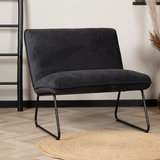 Modern Armchair Merle Black - Black