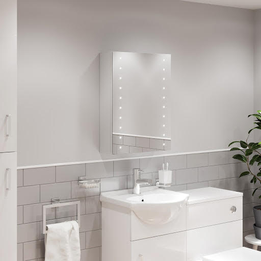 Artis Lumiere LED Aluminium Mirror Cabinet - Demister Pad and Shaver Socket 600x450mm - Mains Power