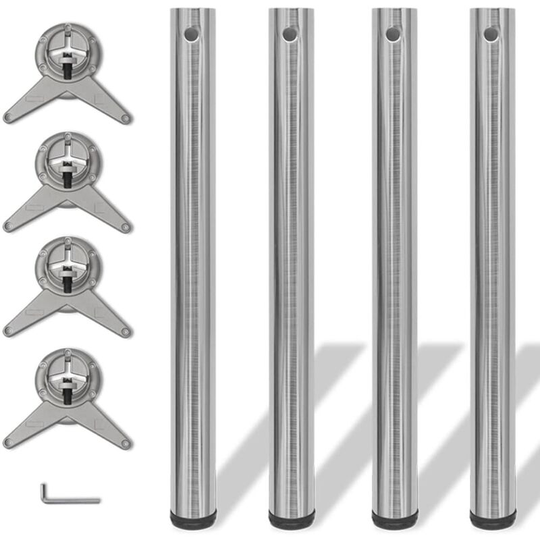 Ginger Height Adjustable Table Leg by Symple Stuff Silver