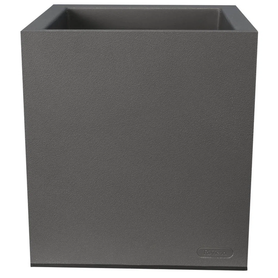 Granite Look Square Plastic Pot 30Cm Gray
