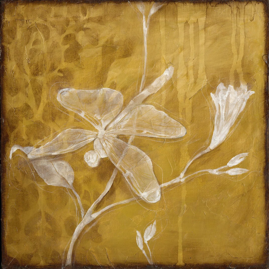 Wings and Damask IV - Wrapped Canvas Painting
