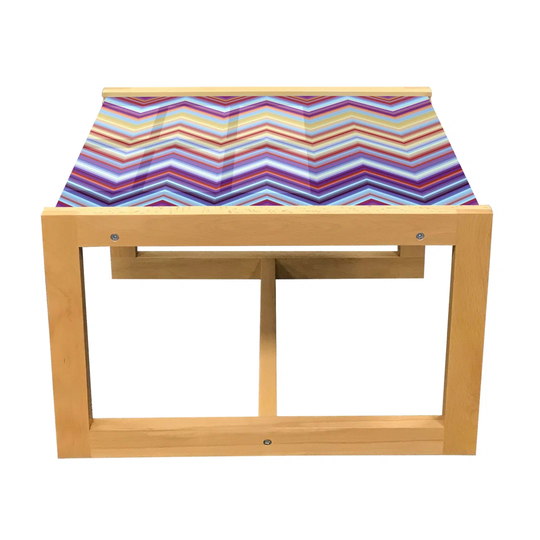 Chevron Coffee Table, Chevron From Small Strikes Horizontal Stripes In Contemporary Design, Acrylic Glass Center Table With Wooden Frame For Offices D