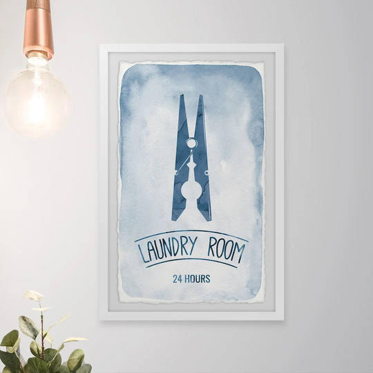 Laundry Room 24 Hours - Picture Frame Painting