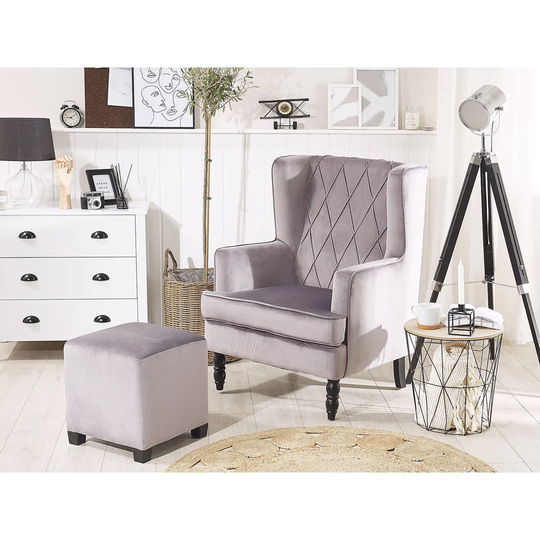 Eisele Wingback Chair and Footstool