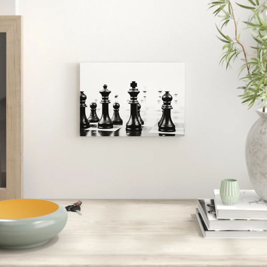 "Chess Board Game Pieces" Graphic Art