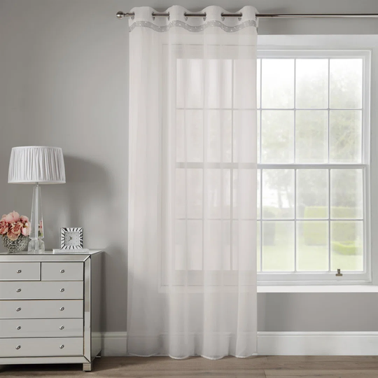 Asta Eyelet Sheer Single Curtain