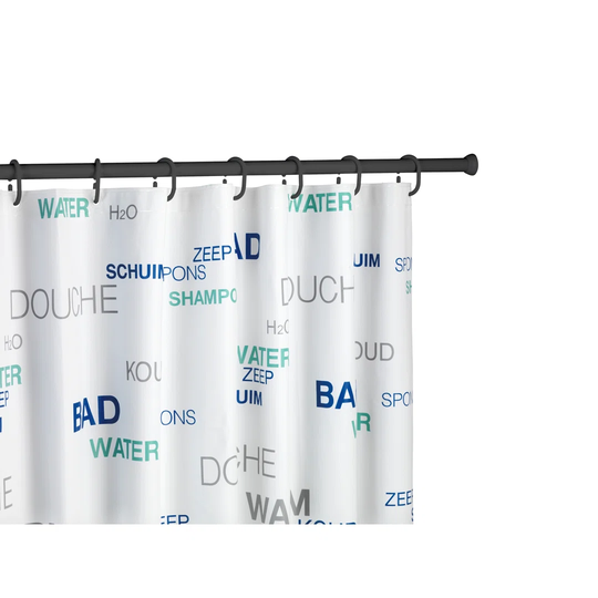 Telescopic 115cm Adjustable Straight Tension Shower Curtain Rail