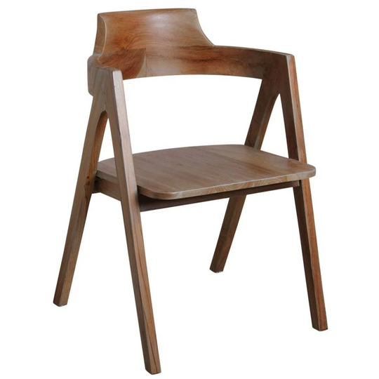 Pangkah Straight Armchair In Patinated Teak