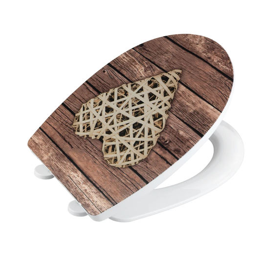 Aeryn Curly Heart Soft Close Elongated Toilet Seat