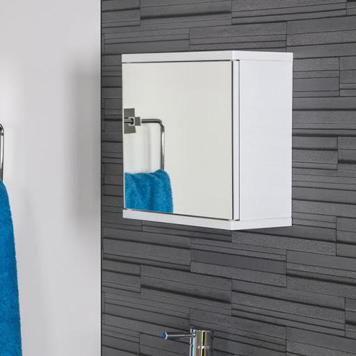 Croydex Simplicity Single Door White Mirror Cabinet 300 x 300mm - WC257122