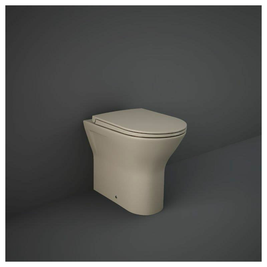 Rak Ceramics - rak Feeling Rimless Back to Wall Toilet with Soft Close Seat - Matt Cappuccino