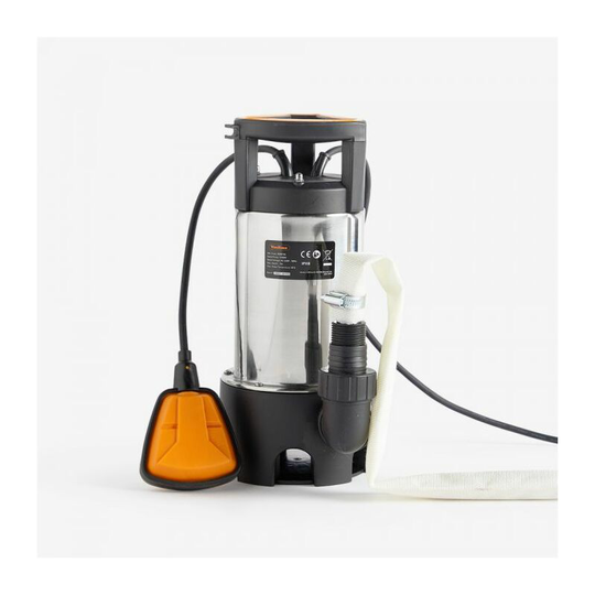 Submersible Water Pump with Anti-Kinking 8m Hose (1100W) - Drain Dirty or Clean Water from Pond, Swimming Pool, Hot Tub, Flooded Cellar - with Float