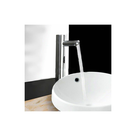 Modern high sink faucet with chrome automatic sensor