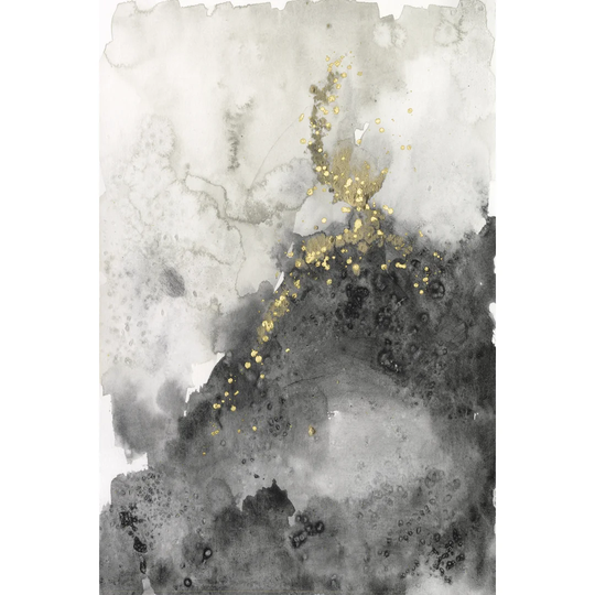 Ebony and Gold II by Jennifer Goldberger - Wrapped Canvas Painting