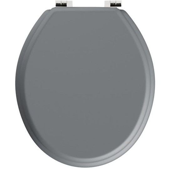 Gorge Oval Shaped Light Grey wc Toilet Seat and Top Fixings