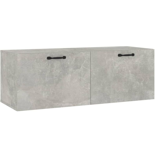Wall Cabinet Concrete Grey 100x36.5x35 cm Engineered Wood vidaXL - Grey