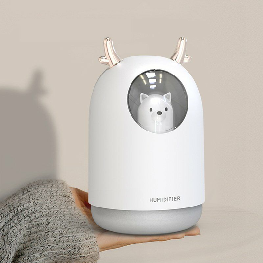 Perle Rare - Baby Air Humidifier Quiet Ultrasonic Bedroom with 7 Light Colors 12 Hrs Auto Shut-Off, 300ml