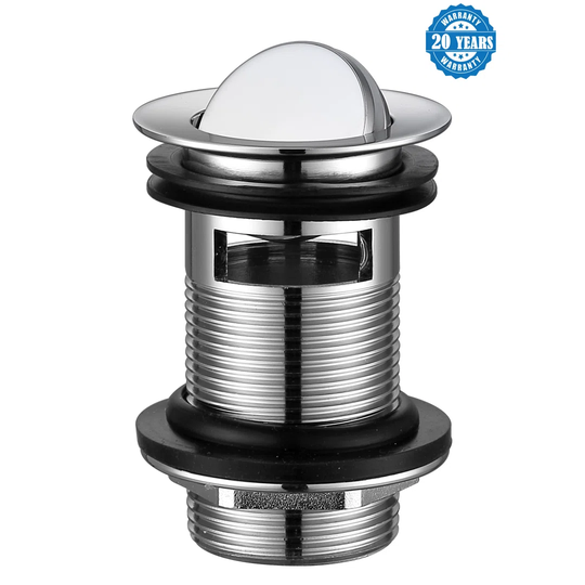 Bumpy 6.2cm Lift and Turn Bathroom Sink Waste with Overflow