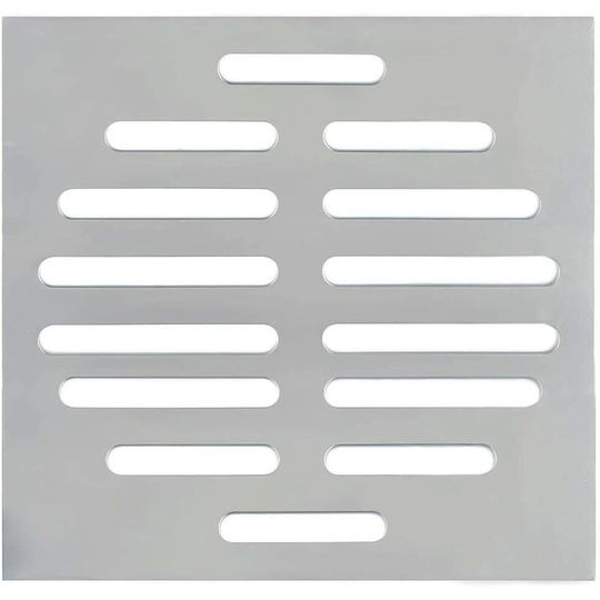 6 Inch 14 Hole Square Stainless Steel Floor Drain Cover Silver