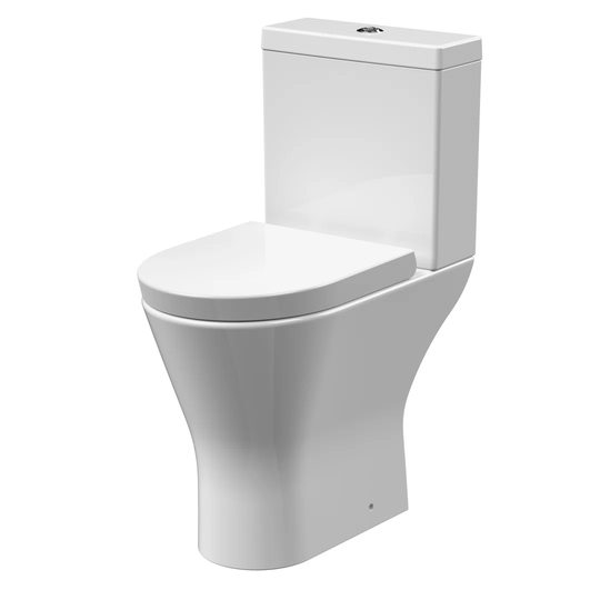 Close Coupled Toilet with Dual Flush and Soft Close Seat