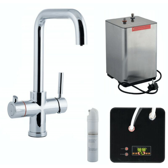 3 in 1 boiling water tap - Chrome - Schon