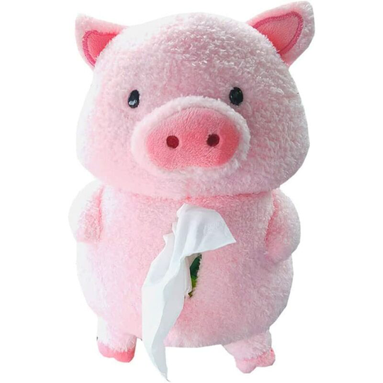 Sunflowergb - Cute Cartoon Lamb Pig Tissue Box Cover, Plush Cute Pig Shaped Tissue Box, Animal Napkin Tissue Cover Paper Holder Hanging Paper