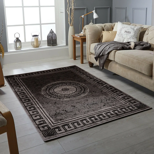 Nia Dhurrie Dark Grey Rug