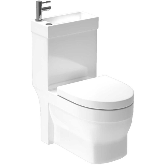 Wholesale Domestic - Ideal 2 in 1 Combination Toilet and Basin Suite with Soft Close Toilet Seat and Mono Basin Mixer Tap
