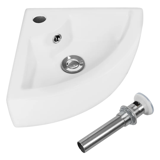 Ceramic White Specialty Bathroom Vessel Sink And Overflow