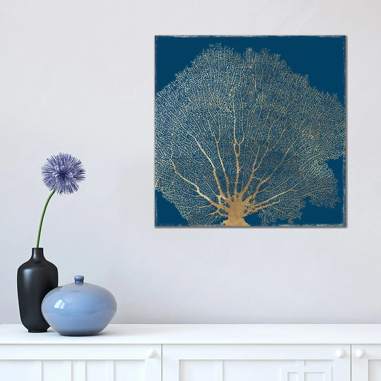 Gold Coral III by Aimee Wilson - Graphic Art Print on Canvas
