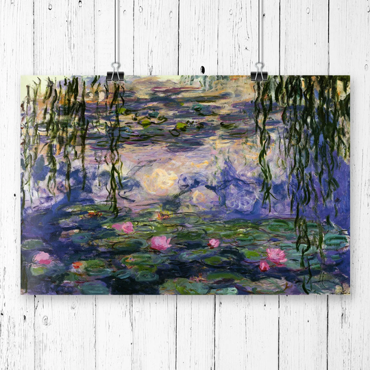 'Water Lilies No.6' by Claude Monet Printing Print