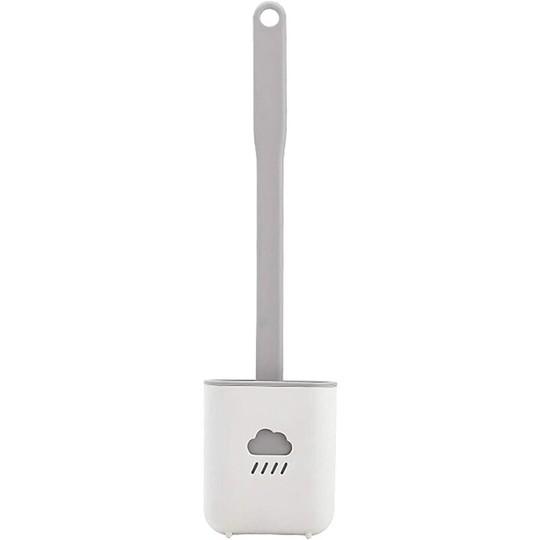 Silicone Toilet Brush, Toilet Brush, Antibacterial Silicone Toilet Brush and Quick Dry Holder, Hanging Toilet Brush Kit Silicone Brushes for Bathroom
