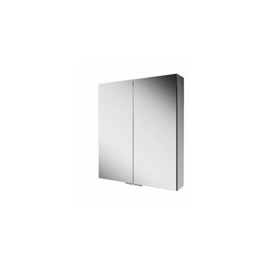 Eris 60 Single Door Mirrored Cabinet - 600mm Wide - 45200 - Aluminium - HIB