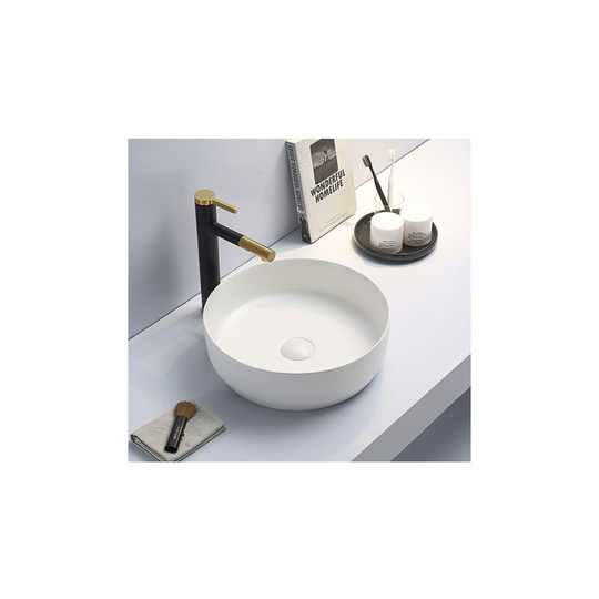Swiss Aqua Technologies Set Infinitio countertop basin + free-flow drain (SetSATINF-blanc)