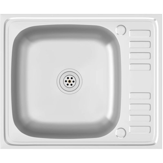 Kitchen Sink with Drainer Set Silver 500x600x155 mm Stainless Steel Vidaxl Silver