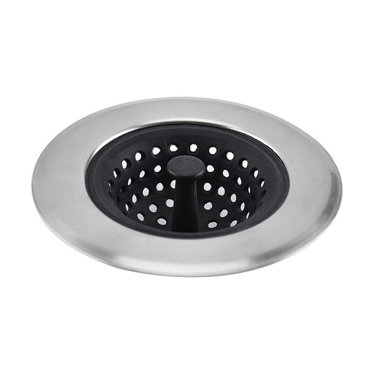Stainless steel sink or basin filter, Round Silicone Filter Grid, silver