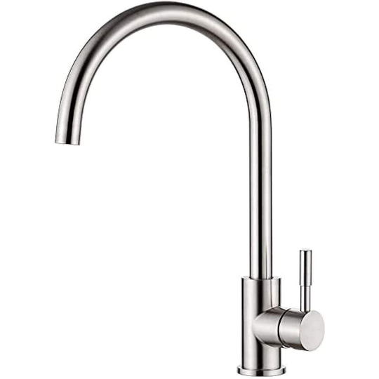 G4008 Kitchen Faucet, Single Handle Kitchen Mixer Tap, 360 Degree Rotation, 2 Water Outlet Modes, Hot and Cold Stainless Steel Kitchen Mixer Tap