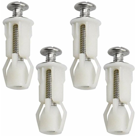 4pcs Toilet Seat Screws Expansion Fixing Screws Betterlife,For Toilet Lid Fixing Lid Fixing Screws Fixing On Top Of Toilet Seat Hinges Screws Hole