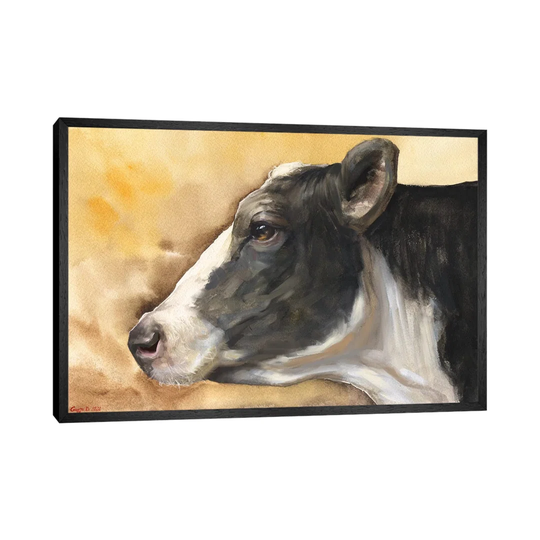 Cow with Background by George Dyachenko - Painting on Canvas