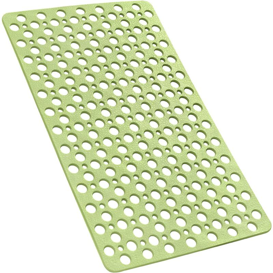 Kartokner - Bathtub Mat Non Slip with Suction Cups, Machine Washable, with Drain Holes 30 x 17 In (Green)