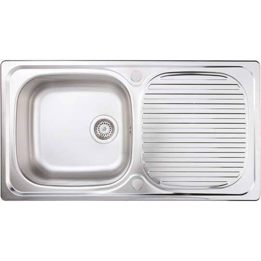 Reginox Oulton 1 Bowl Stainless Steel Kitchen Sink with Drainer