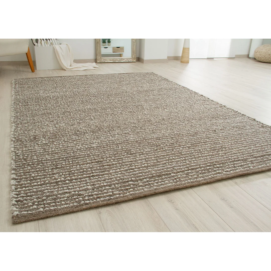 Jeremy Flatweave Wool Brown Rug