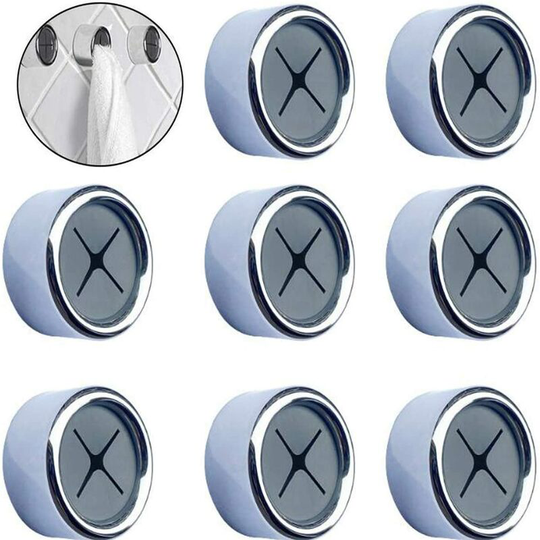 Betterlifegb - Towel Rack, 8PCS Self-Adhesive Dish Towel Holders No Drilling Dishcloth Clips Towel Hooks for Bathroom Kitchen and Home