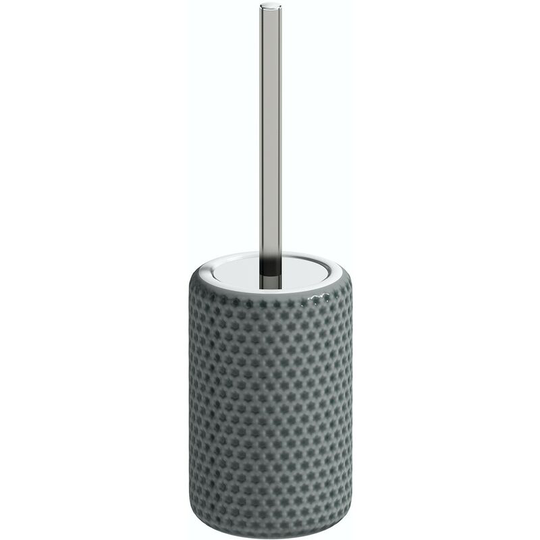 Positano grey ceramic toilet brush holder - Grey - Accents