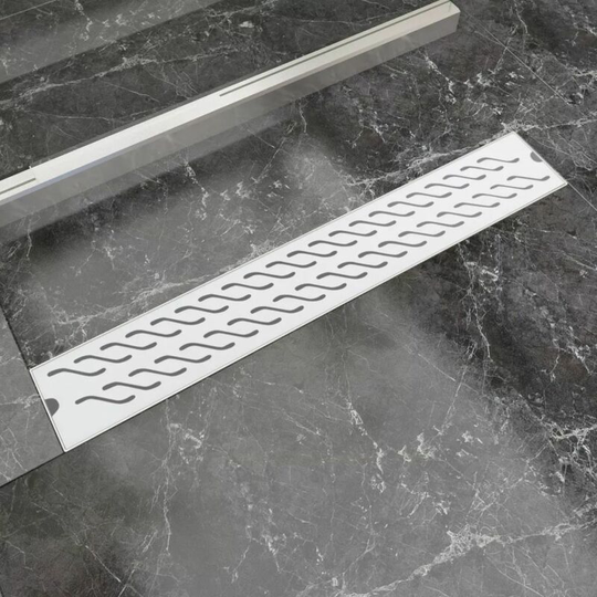 Topdeal Linear Shower Drain Wave 730x140 mm Stainless Steel VDTD04364