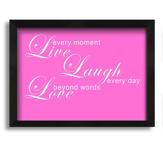 Live Every Moment 3 - Picture Frame Typography on Canvas