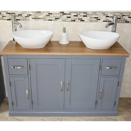 Solid Beech Florina 1230mm Free-standing Double Vanity