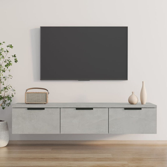 Wall Cabinet Concrete Grey 102x30x20 cm Engineered Wood