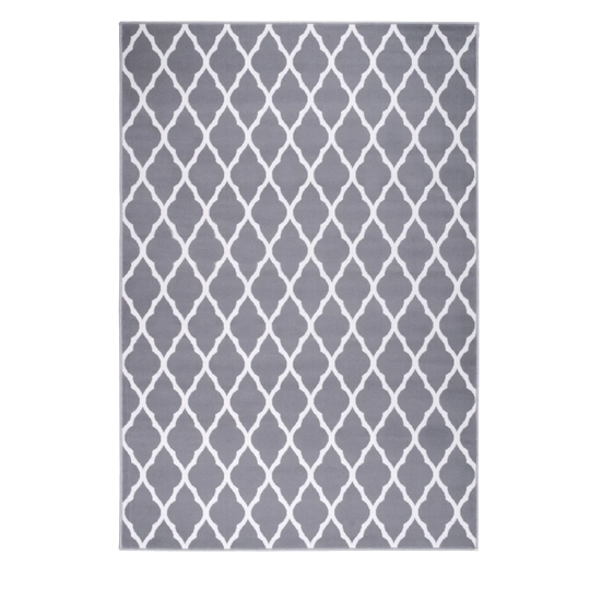 Hayley Trellis Hooked Grey Rug